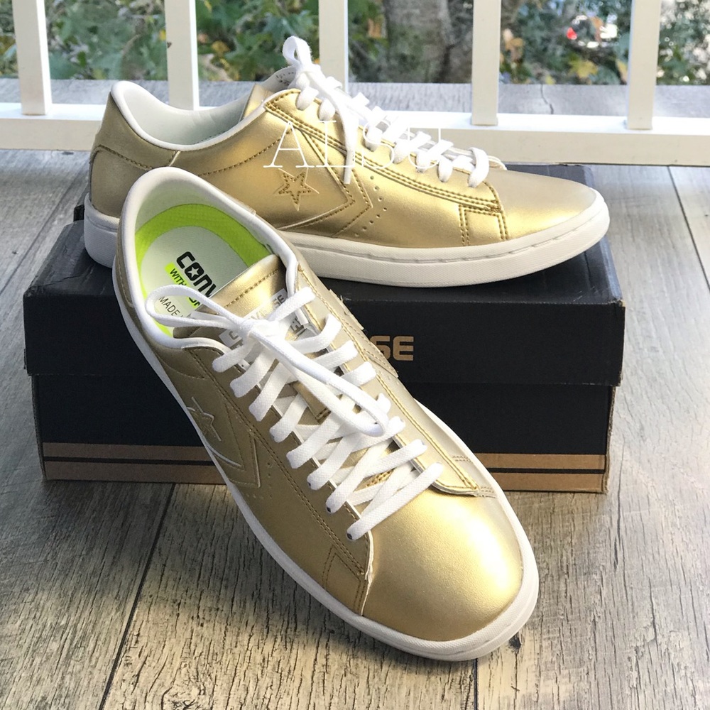 NWT Converse PL LP OX Light Gold W AUTHENTIC - Picture 2 of 8